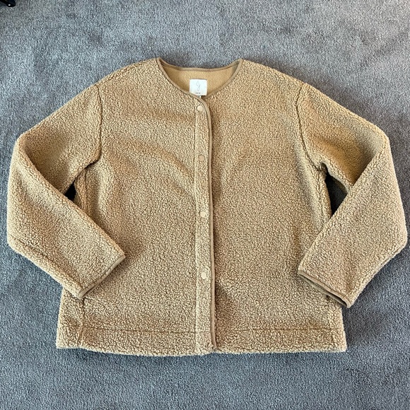 NWOT Joie Teddy Sherpa Snap Front Jacket - Picture 2 of 8